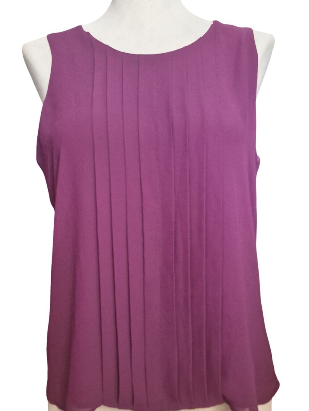 Naked Zebra Womens Lined Sleeveless Blouse Size L